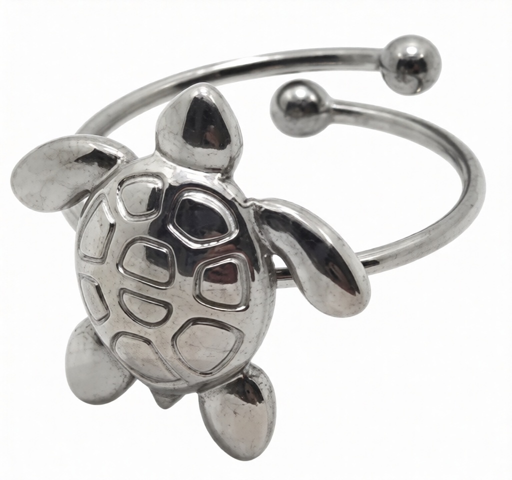 Anillo de acero quirurgico tortuga